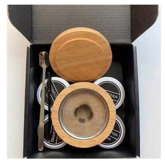 Whiskey Smoker Coctail Wood Gift Set 4 Flavors Wood Chips Torch not Included - Picture 5 of 7